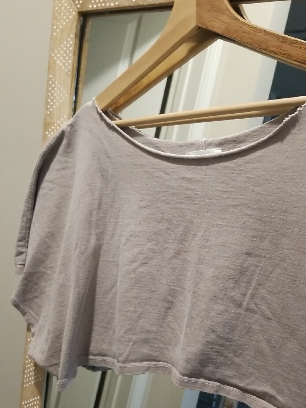 Joah Brown Taupe Cropped Tee - Picture 3 of 5